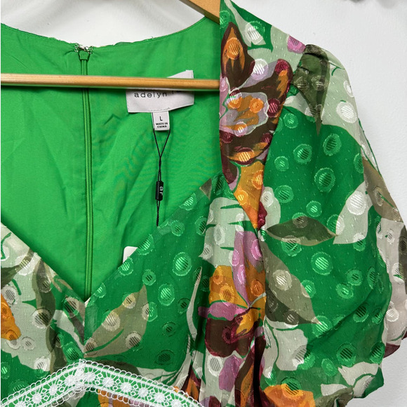 Adelyn Rae Vanessa Floral Jacquard Minidress Size L - Picture 5 of 10